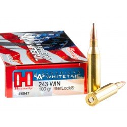 HORNADY 243WIN 100GR INTERLOCK BOITE DE 20 MUNITIONS