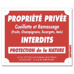 PROPRIÉTÉ PRIVÉE - CUEILLETTE ET RAMASSAGE INTERDITS