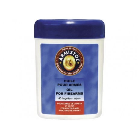 Lingettes ARMISTOL huile pour armes - Boîte de 40 - ARMISTOL