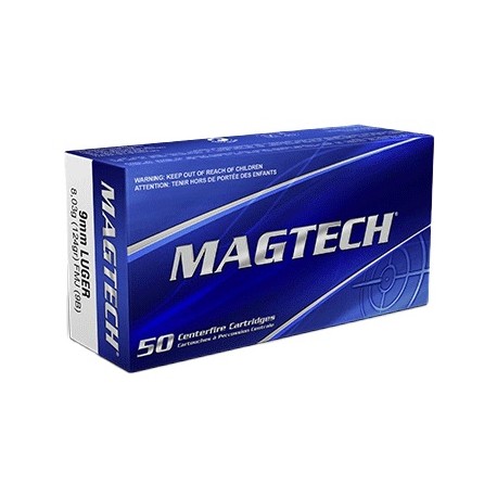 MAGTECH 9MM LUGER 124GR 8.03G FMC BOITE DE 50 MUNITIONS